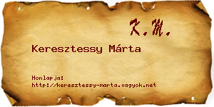Keresztessy Márta névjegykártya
