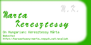 marta keresztessy business card
