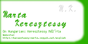 marta keresztessy business card